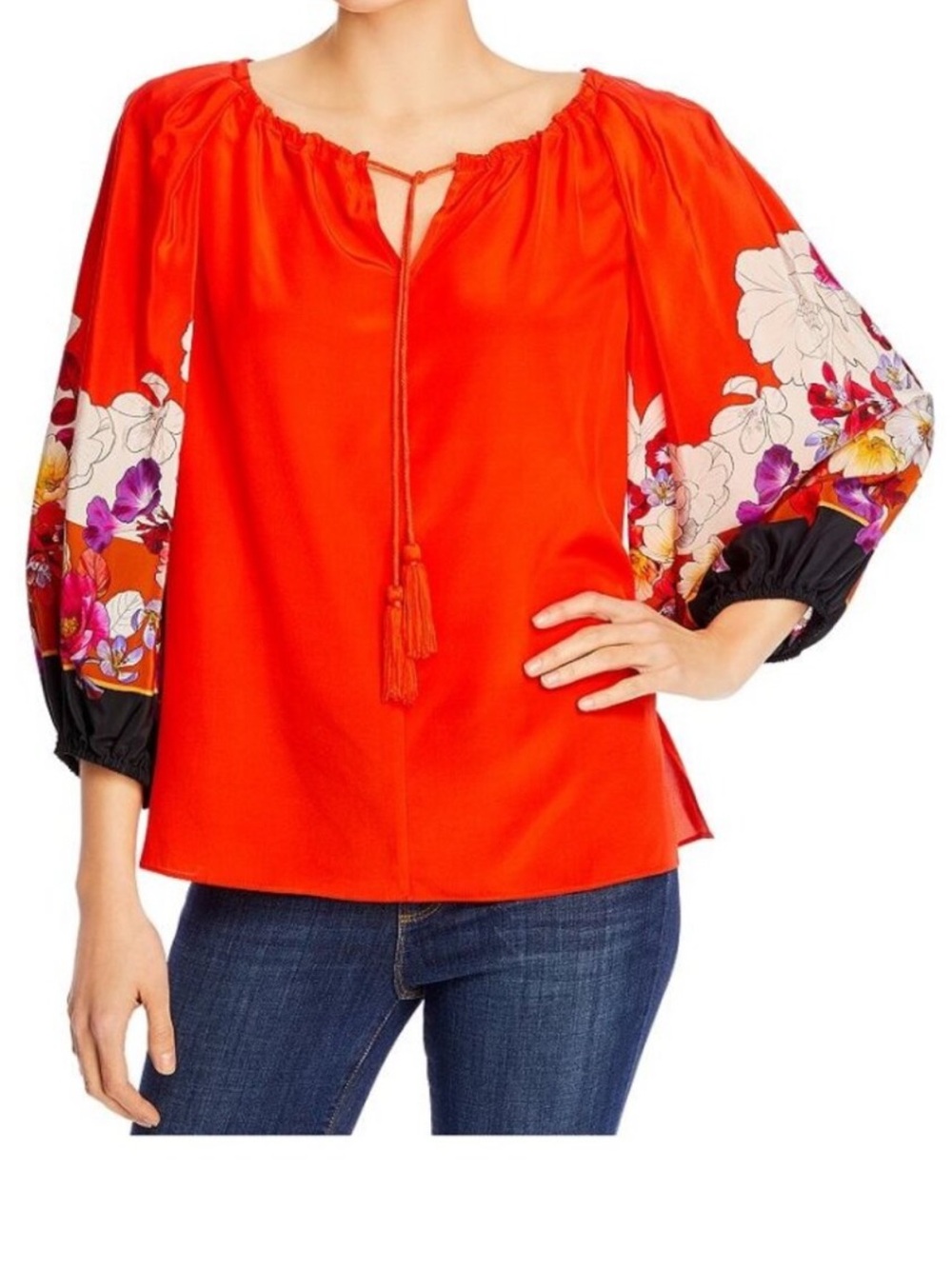 KOBI HALPERIN Lenae Floral Silk Blouse